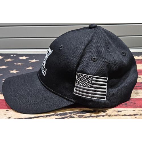 High End Armory Black Hat with American Flag