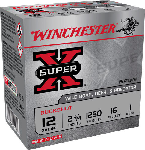 WIN SUPERX 12GA 2.75 BUCKSHOT 25/250