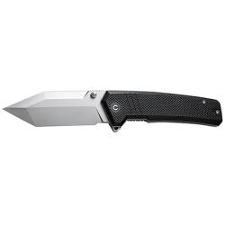Civivi Knives C23024-1 Bhaltair  3.98 Folding Tanto Plain Stonewashed 14C28N Steel Blade, Black Textured G10 Handle