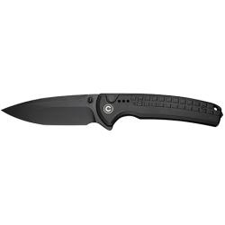 Civivi Knives C22025D-1 Sentinel Strike II 3.70 Folding Plain Black Stonewashed Nitro-V Steel Blade, Black Textured FRN Handle