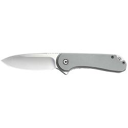 Civivi Knives C907B Elementum  2.96 Folding Tanto Plain Black Stonewashed D2 Steel Blade, 4.03 Green Textured Micarta Handle