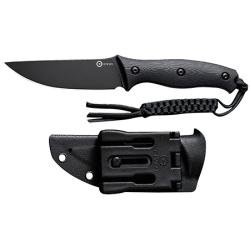 Civivi Knives C23041-1 Stormridge  3.92 Fixed Straight Back Plain Black Stonewashed Nitro-V Steel Blade, Black Textured G10 Handle