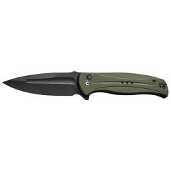 Civivi Knives C23053-2 Incindie  3.48 Folding Spear Point Plain Black Stonewashed 14C28N Steel Blade, OD Green Textured G10 Handle