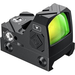 CVLIFE WolfCloak Motion Awake 2MOA Red/Green Dot Scope for RMR Cut Footprint, Shockproof and Waterproof Green Dot Sight, Open Reflex Optics with Adapt
