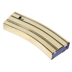 AR 5.56 Cal Aluminum 30 Rnd Mag With Anti-Tilt Follower (Gold Plated)