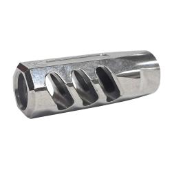 F-1 Firearms Flat Faced Silver Muzzle Break 5.56 1/2x28mm - SILVER