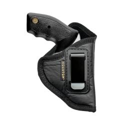 IWB Concealed Carry Holster – Eco Leather BLACK Gun Holster with Metal Clip for Glock, S&W & More