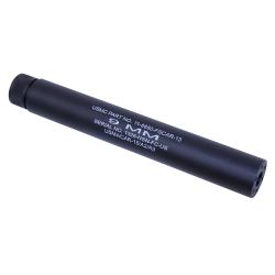 AR-15 9.0? Fake Suppressor (9mm) (1/2×28) (Anodized Black) (Laser Engraved)