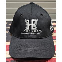 High End Armory Black Hat with American Flag
