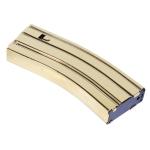 AR 5.56 Cal Aluminum 30 Rnd Mag With Anti-Tilt Follower (Gold Plated)