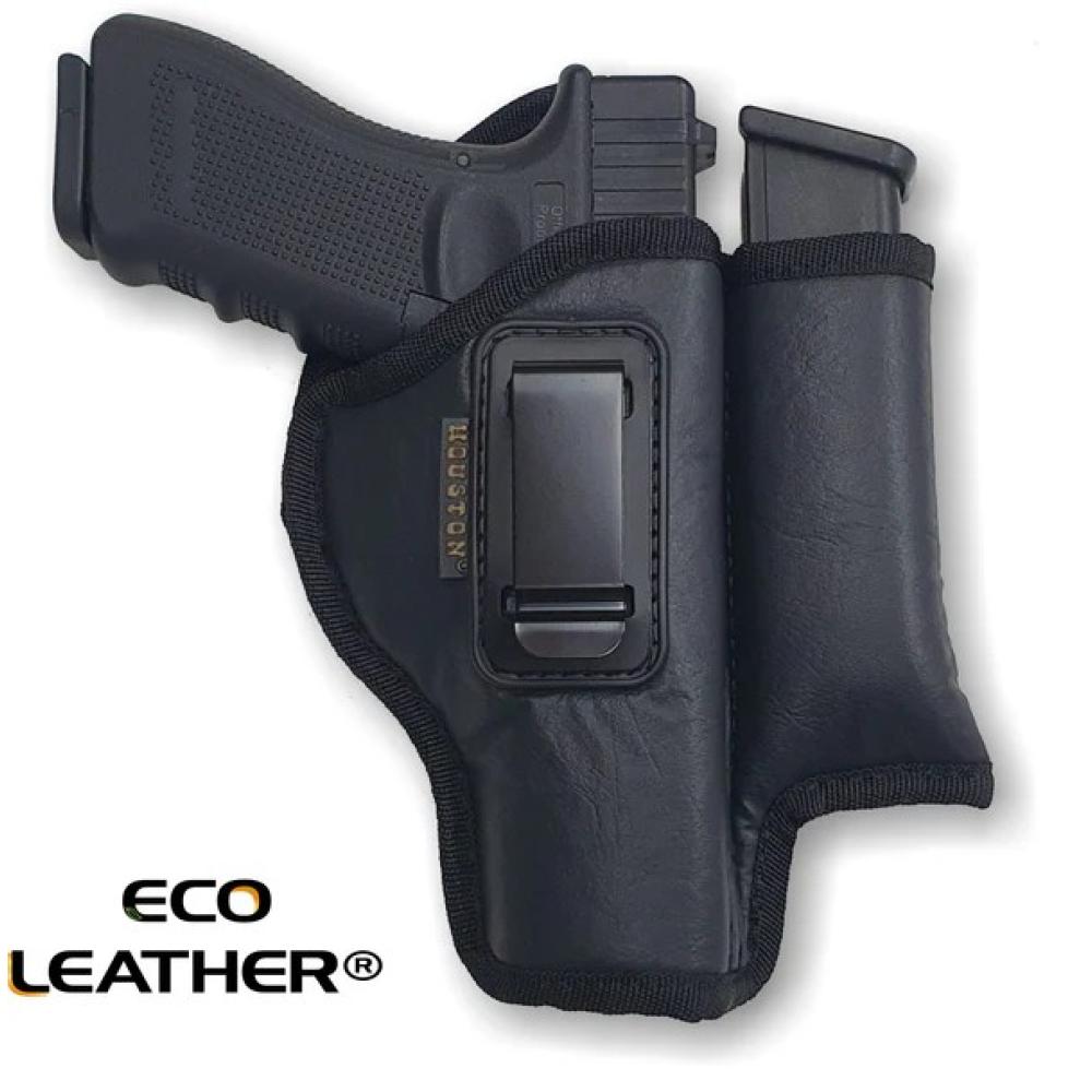 ECO - LEATHER Holster IWB with Mag Holder Light/Laser
