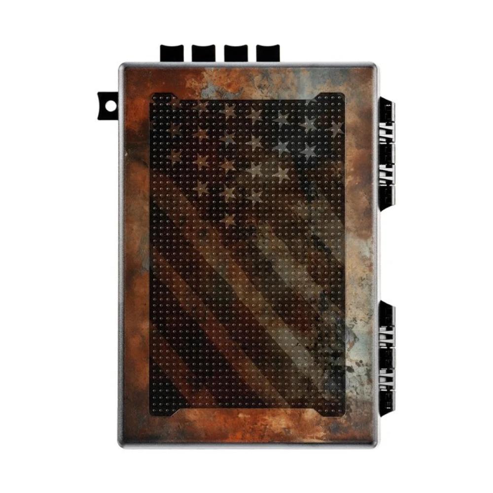 Stop Box Compact Rustic Flag