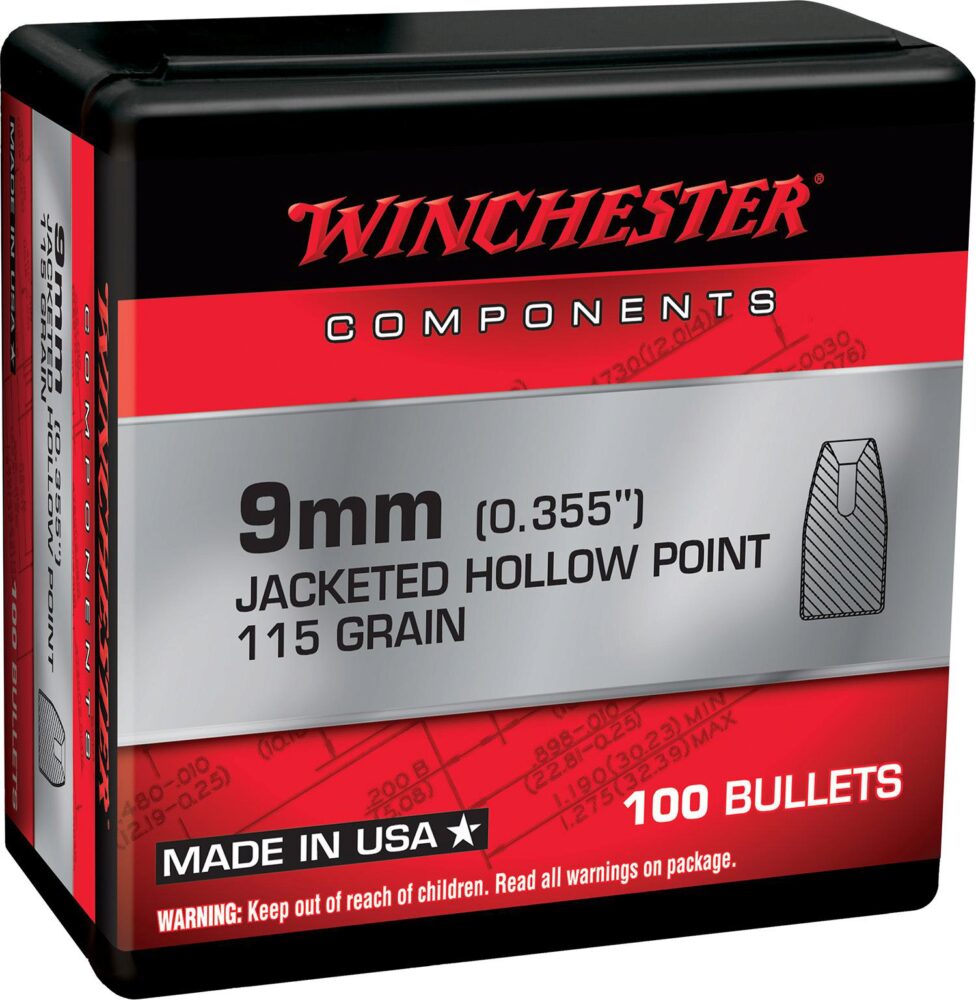 WIN WB9JHP115X     BUL 9MM    115 JHP RETL  100/10