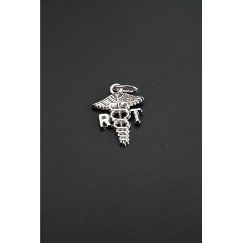 Sterling Silver RT Caduceus Charm