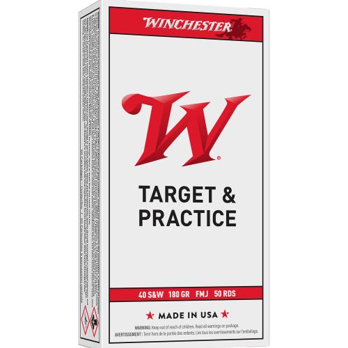 Winchester Ammo USA 40S&W 180gr FMJ 50RD