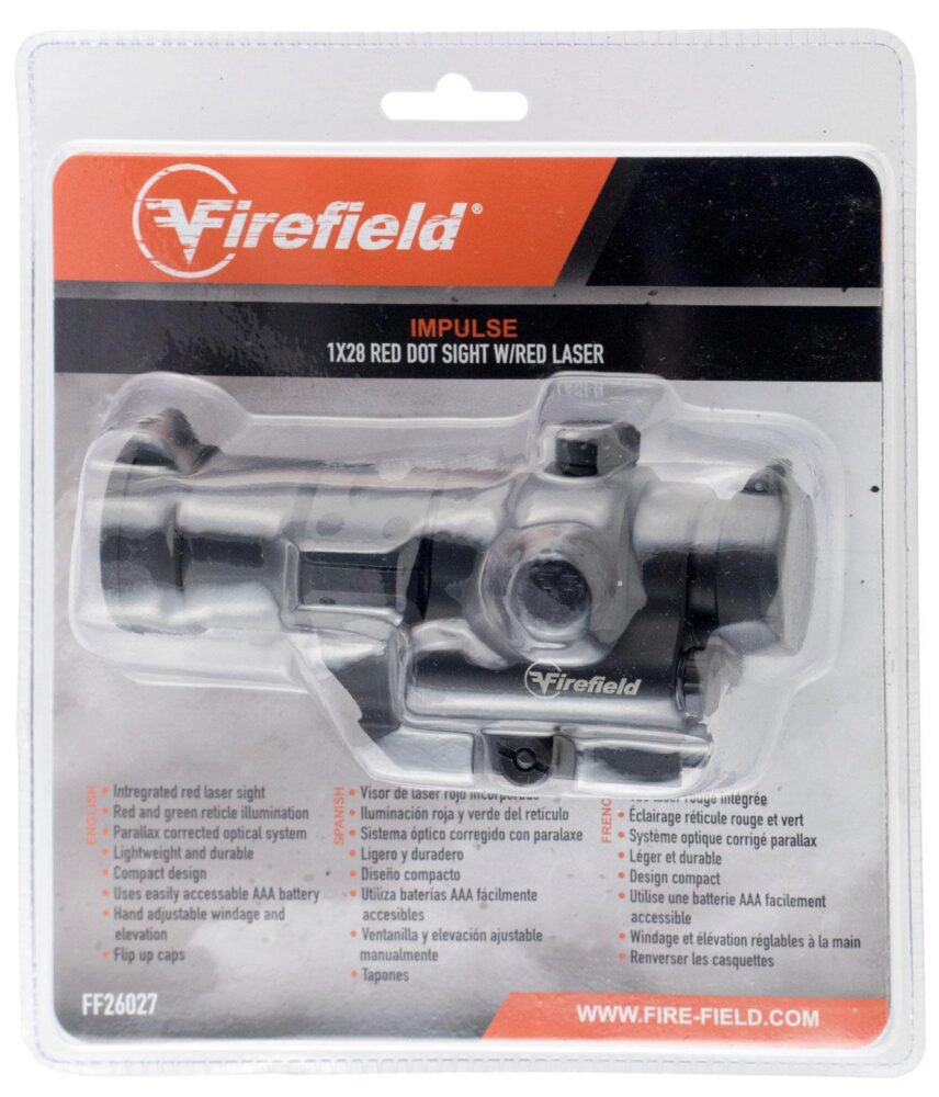 Firefield Impulse 1x28 Red Dot Sight w/Red Laser Firefield Impulse 1x28 Red Dot Sight w/Red Laser
