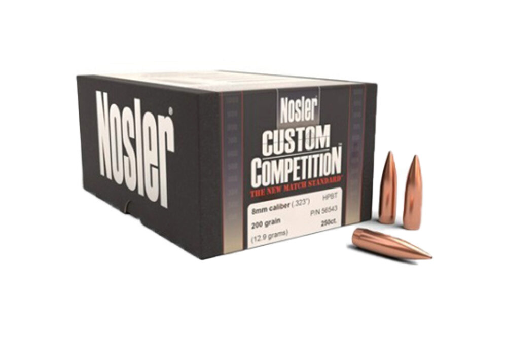 Nosler Custom Competition Bullets 8mm .323" 200 gr HPBT 250/ct Nosler Custom Competition Bullets 8mm .323" 200 gr HPBT 250/ct