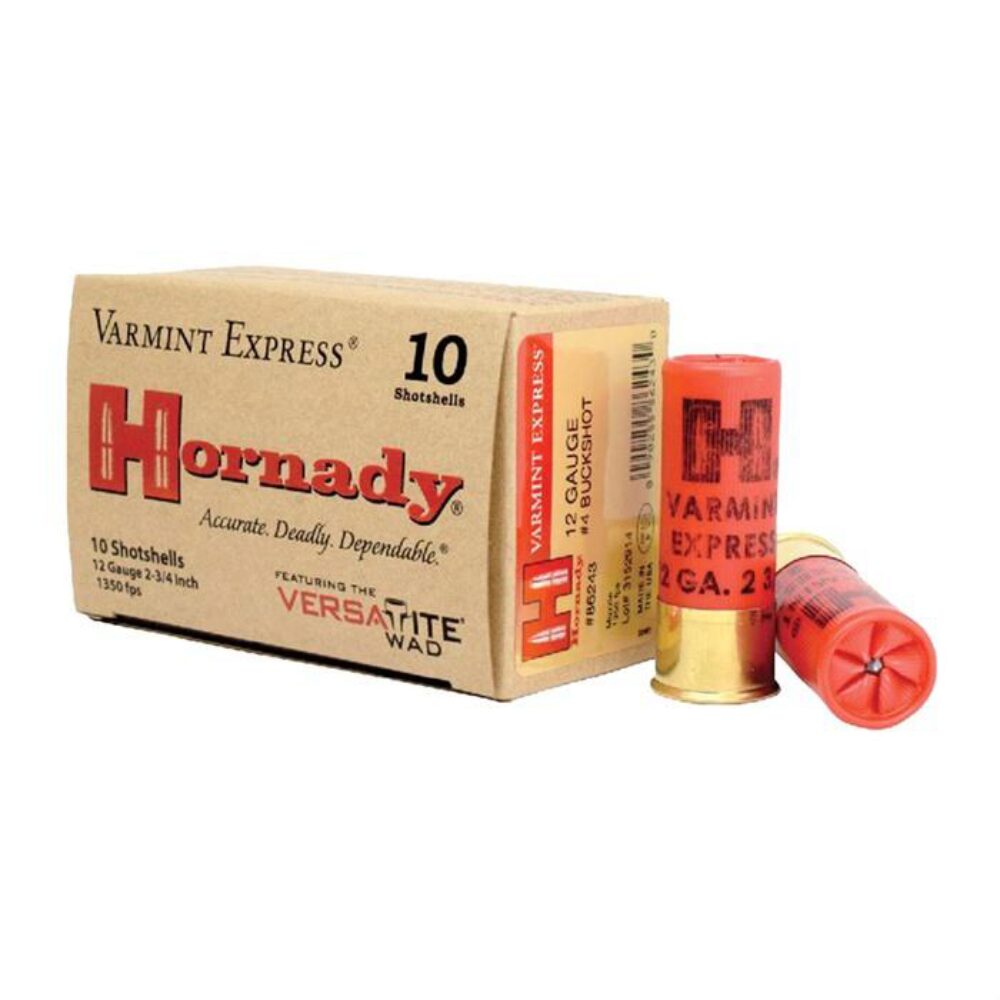 AMMO 12GA #4 BUCKSHOT 2-3/4" VARMINT EXPRESS AMMO 12GA #4 BUCKSHOT 2-3/4" VARMINT EXPRESS