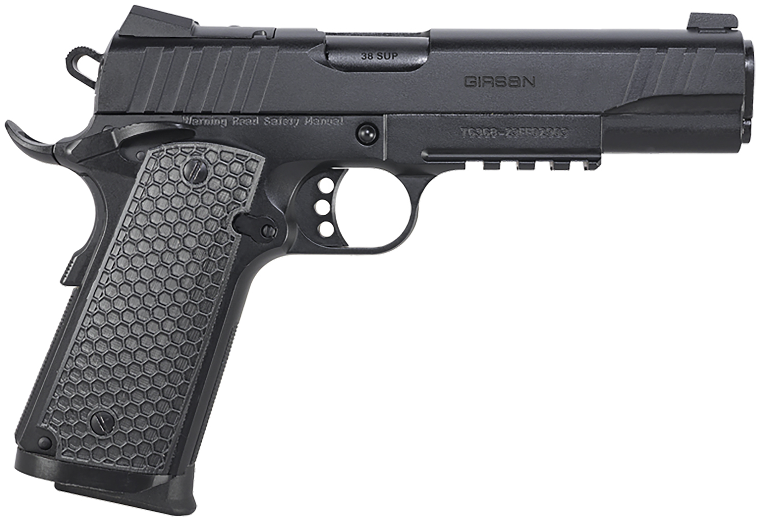 Girsan 391049 MC1911 S Influencer Full Size 38 Super 9+1 5" Blued-img-0