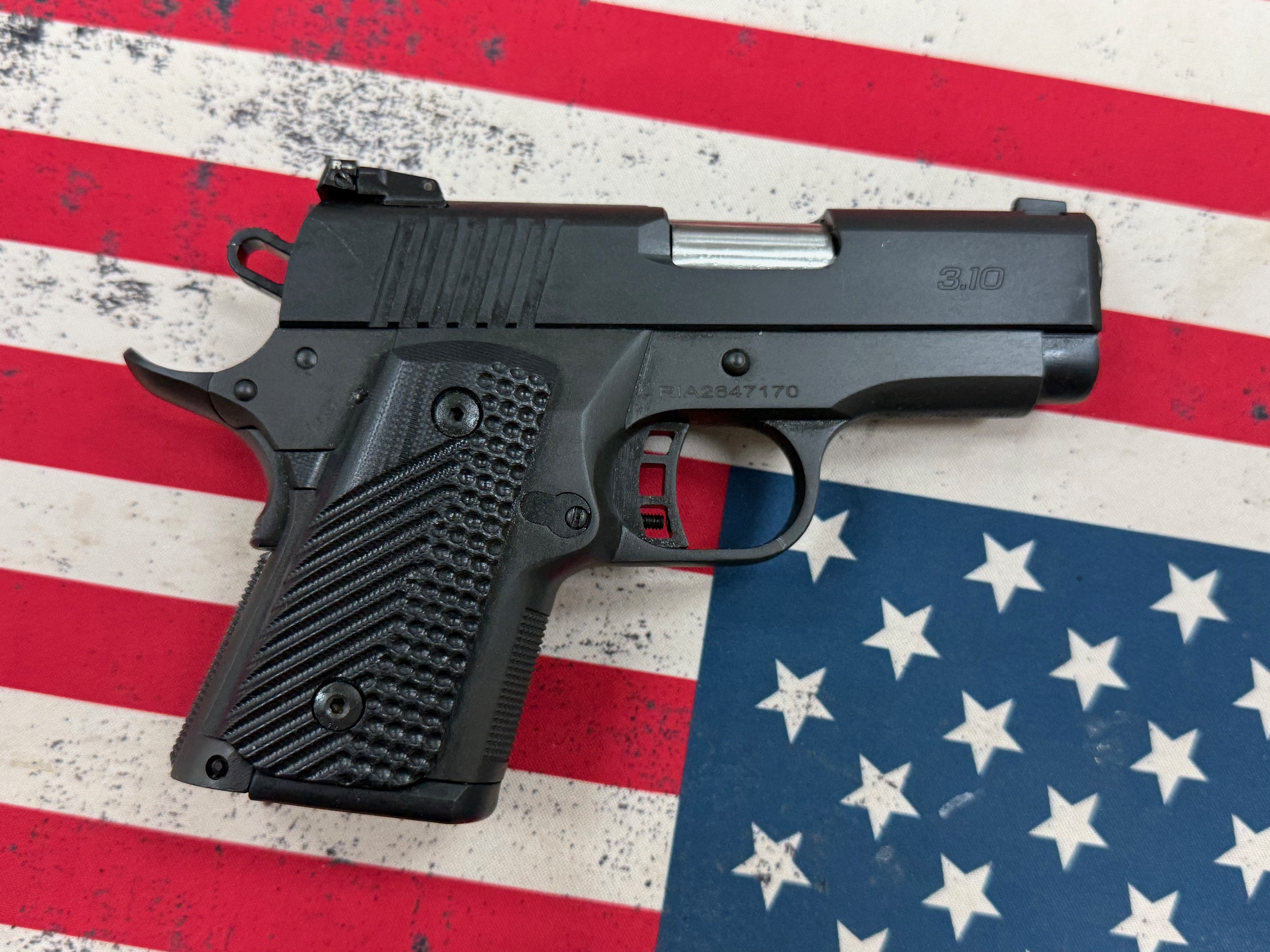 USED ROCK ISLAND ARMORY M1911 A2 SUBCOMPACT 45ACP WITH 3 MAGS AND BOX-img-1