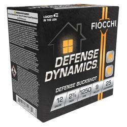 Fiocchi 12EX9P Defense Dynamics Defense Buckshot 12Gauge 2.75