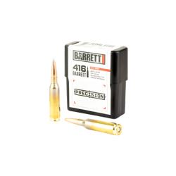 Barrett, 416 Barrett Precision Ammo, 500 Grain, Hornady A-Tip Match Grade Bullet, 10 Round Box