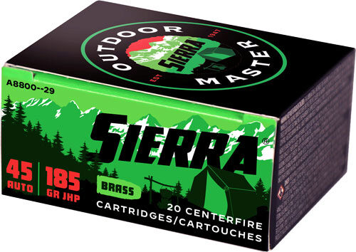 SIERRA OTDMST 45ACP 185GR JHP 20/200