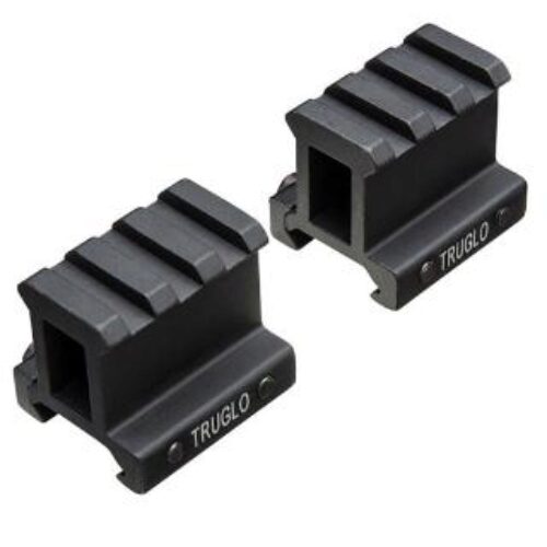 TruGlo TG8992B Picatinny Riser Mount  Matte Black Anodized