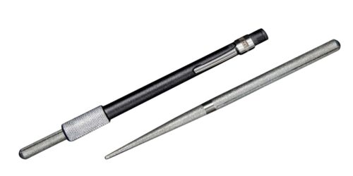 AccuSharp 030C Rod Sharpener  Hand Held Diamond Sharpener Black Overmolded Rubber Handle Steel