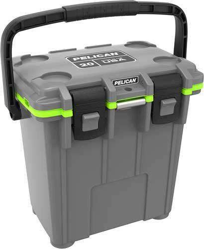 PELICAN 20Q-1-DKGRYEGRN 20QT ELITE COOLER GRY/GRN