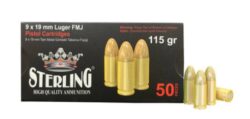STERLING 9MM 115GR FMJ BRASS 50/1000