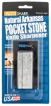 AccuSharp 024C Pocket Stone  Natural Arkansas Stone Sharpener White Includes Belt Carry Pouch