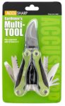 AccuSharp 084C Gardener's  Black/Green Folding Plain Blade