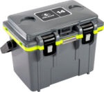 PELICAN 14Q-1-DKGRYEGRN 14QT ELITE COOLER GRY/GRN
