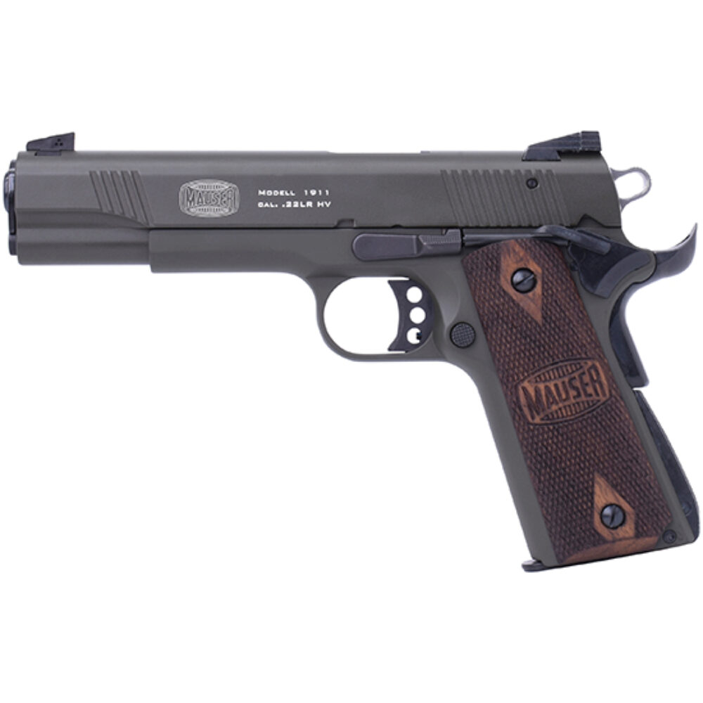 BLG MAUSER 1911 22LR 5 ODG WALNUT LOGO GRIP