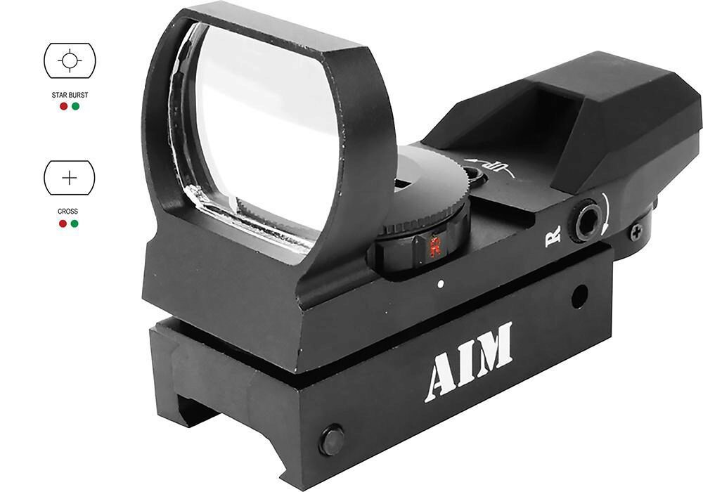 Aim Sports RT403 Reflex Sight Classic Edition Matte Black 1x34mm Red/Green Multi Reticle