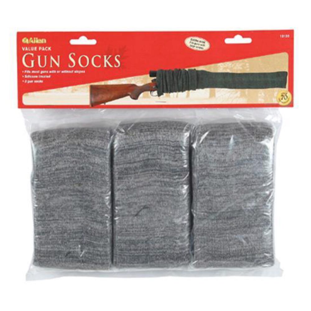ALLEN KNIT GUN SOCK 52 GRY 3PK