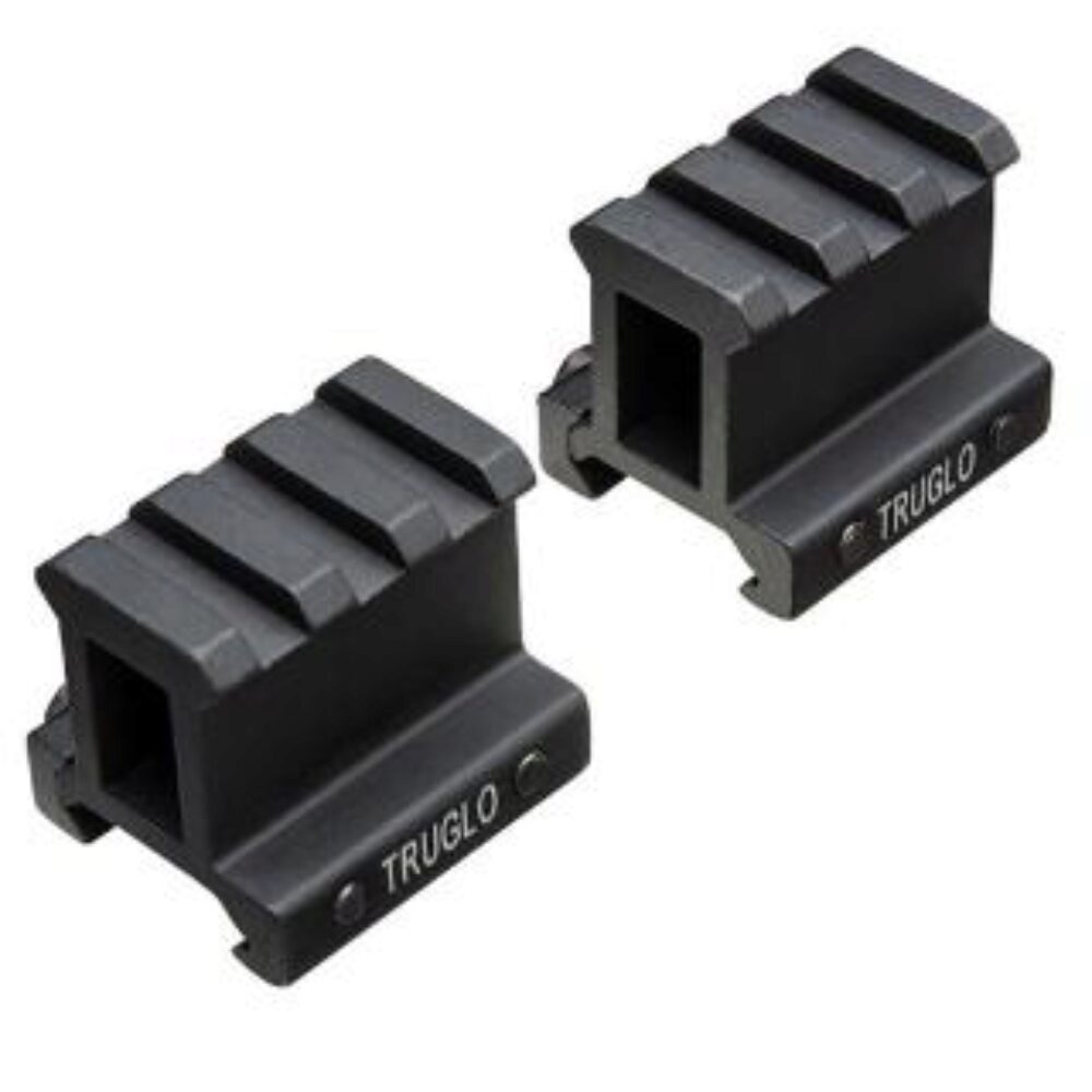 TruGlo TG8992B Picatinny Riser Mount  Matte Black Anodized