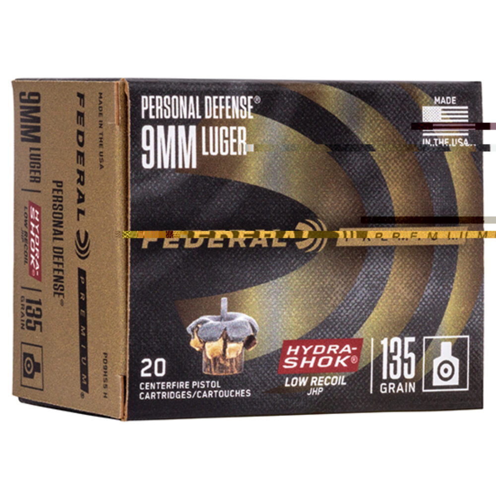 FED PREMIUM 9MM LUGER 135GR HYDRA-SHOK 20/10