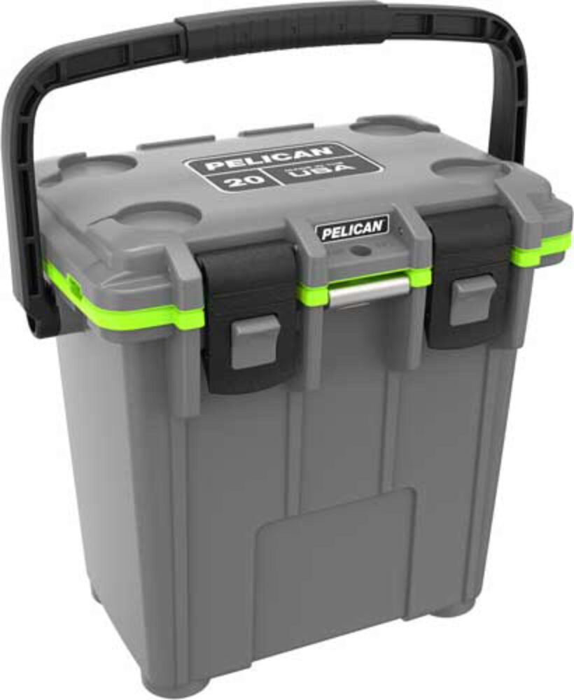 PELICAN 20Q-1-DKGRYEGRN 20QT ELITE COOLER GRY/GRN