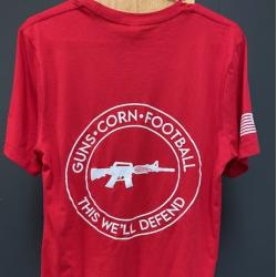 XXL Red Shirt - Guns, Corn, Football
