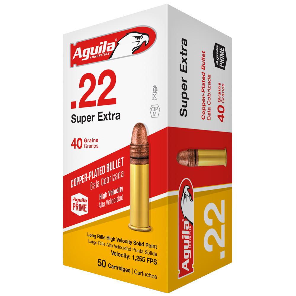 Aguila Super Extra Rimfire 22LR 40gr Copper Plated Solid Point