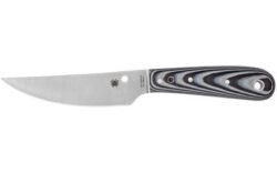 Spyderco FB46GP Bow River  4.36 Fixed Drop Point Plain 8Cr13MoV SS Blade Layered Black & Gray G10 Handle Includes Sheath