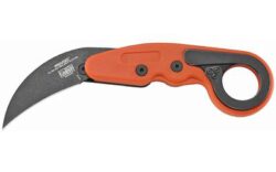 CRKT 4041O Provoke  2.47 Folding Plain Black Stonewashed 4116 Stainless Steel Blade/Orange Grivory Handle Includes Pocket Clip