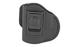 1791 Gunleather 4WH4SBLL 4-Way  IWB/OWB Size 04 Stealth Black Leather Belt Clip Compatible w/Glock 26/Springfield XD/XDS/S&W M&P Shield Plus Left Hand