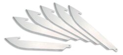 Outdoor Edge RR306 Replacement Blades RazorLite Drop Point 3 420J2 Stainless Steel Blade Silver 6 Blades