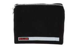 Allen 3628 Pistol Pouch  Black Polyester w/Lockable Zippers, ID Label & Fleece Lining Holds Full Size Handgun 7 L x 9 W Interior Dimensions