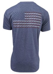 Glock AA75159 Pistol Flag  Heather Navy Cotton/Polyester Short Sleeve 2XL Semi-Fitted