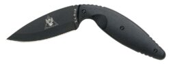 Ka-Bar 1482 TDI Law Enforcement Large 3.69 Fixed Drop Point Plain Black AUS-8A SS Blade, Black Zytel Handle, Includes Belt Clip/Sheath