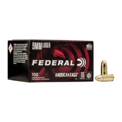 Federal AE9DP100 American Eagle Handgun 9mmLuger 115gr Full Metal Jacket 100 Per Box/5 Case
